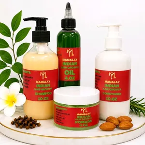Mamalay indian hair growth products sets 4. Shampoo and conditioner, indian hair Growth pomade and indian hair growth oil