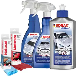 SONAX PPF & Vinyl Combo |  Cleaner & Protector for  Protection Film & Vinyl Wraps | Removes Contaminants, Road Grime & Dirt | Enhances Gloss & Longevity | Son-PPF-KIT