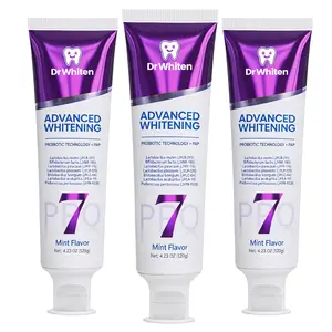 DrWhiten 7-Pro Purple Whitening Toothpaste, Mint Grape Flavor, Upgraded Purple Formula with 7 Probiotics, Peroxide-Free Teeth Whitening, Gentle Enamel Care, Fresh Breath, Daily Oral Care