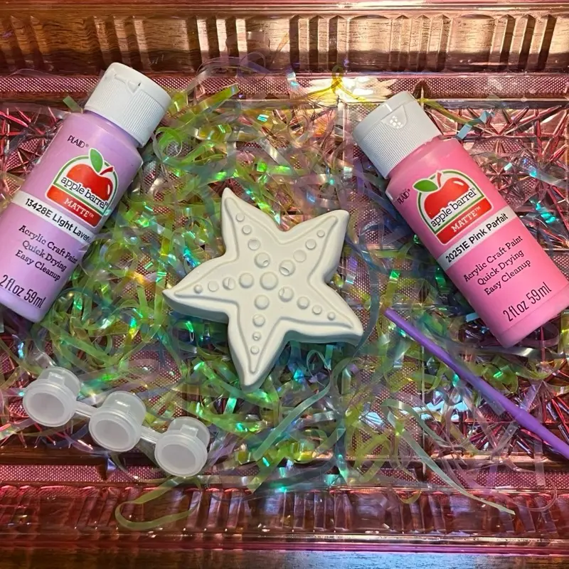 Starfish DIY Paint Kit for Kids – Handmade Plaster Figurine Activity Set colorful painting