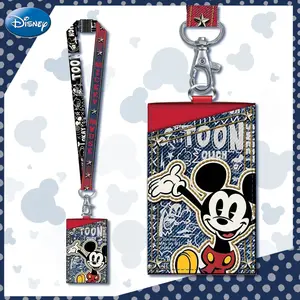 1pc Disney Officially Licensed Mickey Lanyard With Id Holder Disney Card Holder Loungefly Cute Cartoon Portable Card Bag Halloween Christmas Thanksgiving Novelty Party Gifts For Family And Friends