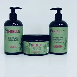 Mielle Rosemary Mint Strengthening Shampoo + Hair Masque + Leave-in Conditioner