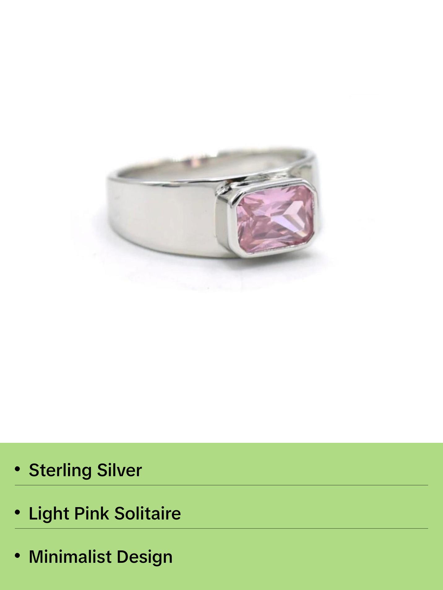 LIGHT PINK JEWEL SOLITAIRE ring