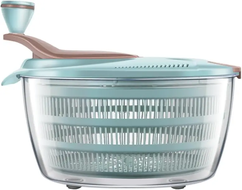 Brigii 4.24 Qt Salad Spinner - Kitchen Fruit and Vegetable Spinning Basket Utensil