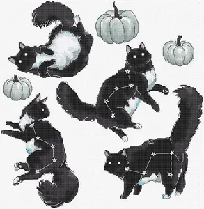 Cat Constellation L8817 Counted Cross Stitch Kit