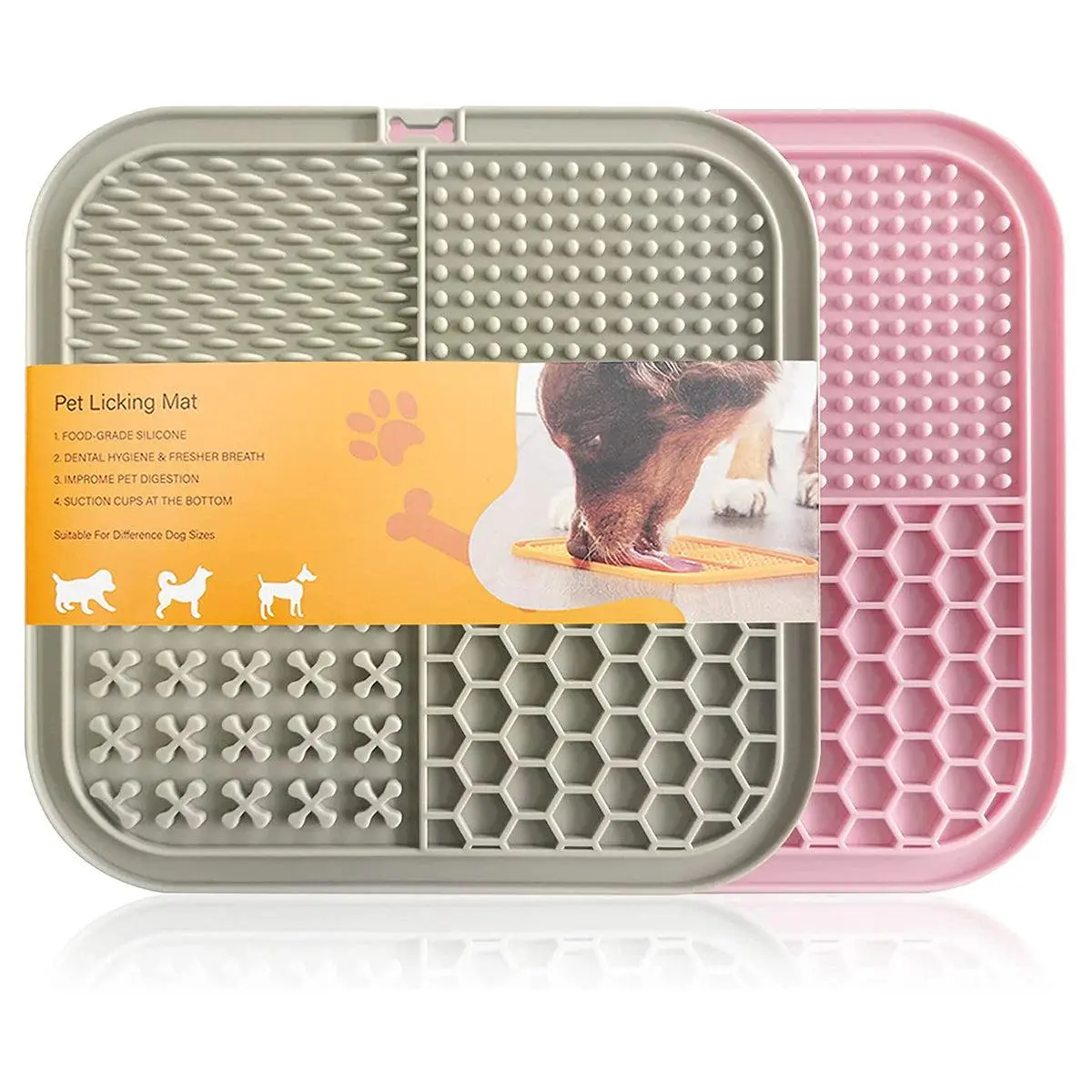 "🐶 Keep your furry friend entertained and stress-free with our Dog Lick Mat! 🐾🍽️ Perfect for slow feeding, anxiety relief, and cat training. Fill it with food, yogurt, or peanut butter and watch them go! 😻💕 #DogLickMat #SlowFeeders #PetAnxietyRelief"