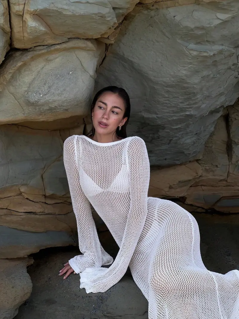 boho beach wedding dresses plus size BALCHE Goddess Tulum Dress, Beach Bride Dress, Boho Maxi Ruffle Dress