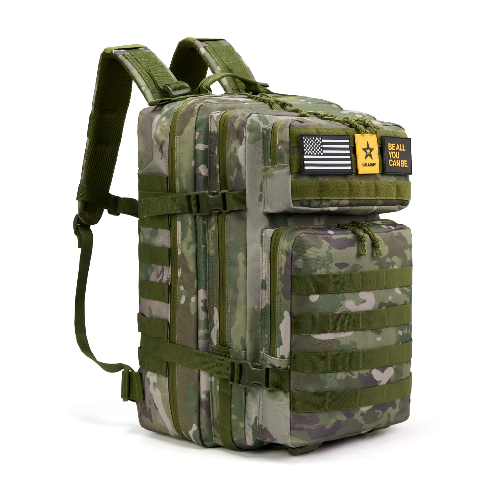U.S.ARMY Military Tactical Backpack 45L Large Capacity Rucksack for Men 3 Day Assault Wolfpack Pack with Molle System for Travel Work