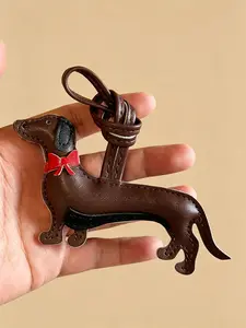Dachshund Bag Charms, Bag Accessories, 3D Contrasting Bow Shape, Retro Luxury Style, Durable & Fade-Resistant, Perfect Gift for Pet Lovers, Friends, Couples