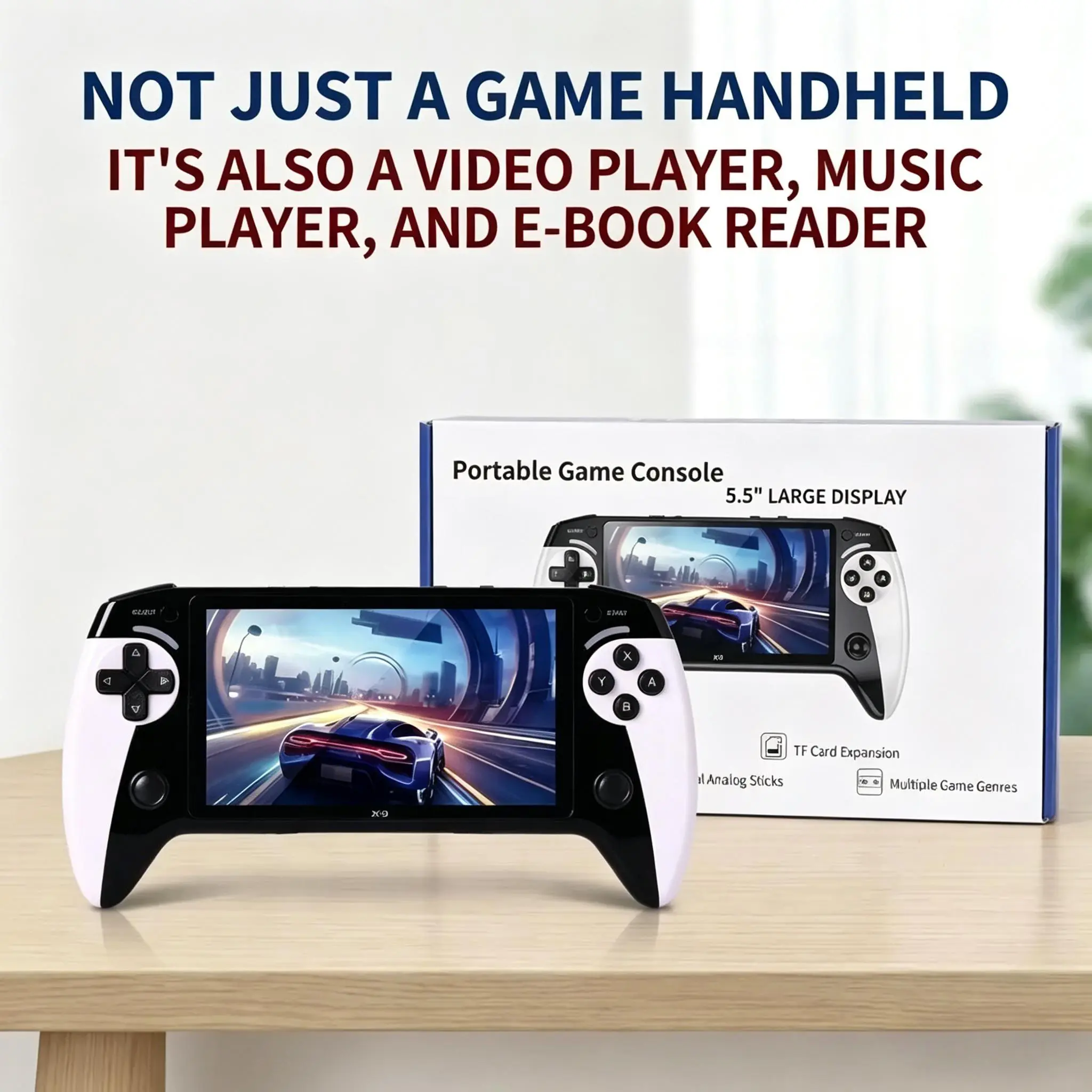 Handheld Portable Retro X9 Home Game Console, 5.5 in Large Screen, 8 Emulators, Compact Design, Protection Device - Ideal Birthday Gift for Gamers