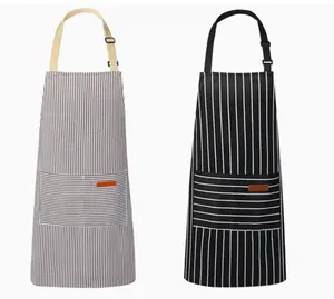 1 Pack Kitchen Aprons, Apron for Cooking with 2 Pockets, Unisex Adjustable Neck Strap Chef Aprons for Men Women