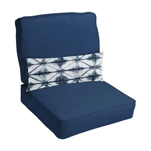 23.5 x 23 x 5 Deep Seating Set w Midori IndigoLumbar Pillow