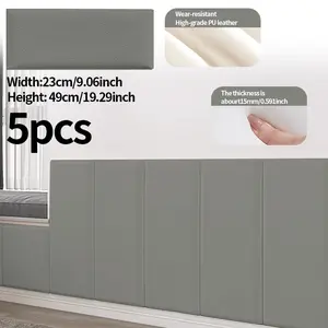 Self-Adhesive 3D Foam Wall Panel, Waterproof, Anti-Collision, Soundproof, Thick Design, Multiple Colors, Easy Bedroom Decoration