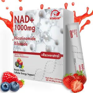 Joayonnfon NAD Supplement 1000mg Liquid | Nicotinamide Riboside Resveratrol | NMN Alternative for Energy, Anti-Aging & Focus | Immune, Heart & Cellular Support | Berry Flavor | 30 Packets