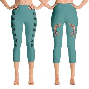 Teal Viral Awesome Goddess Leggings: Dive into Serenity