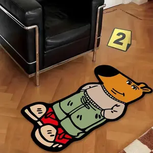 Creative Cartoon Dog Carpet, Soft Plush Rug, Cartoon Pattern Rug, Home Decor Rugs for Living Room Bedroom Hallway, American Hip Hop Style Floor Mat, Indoor Use