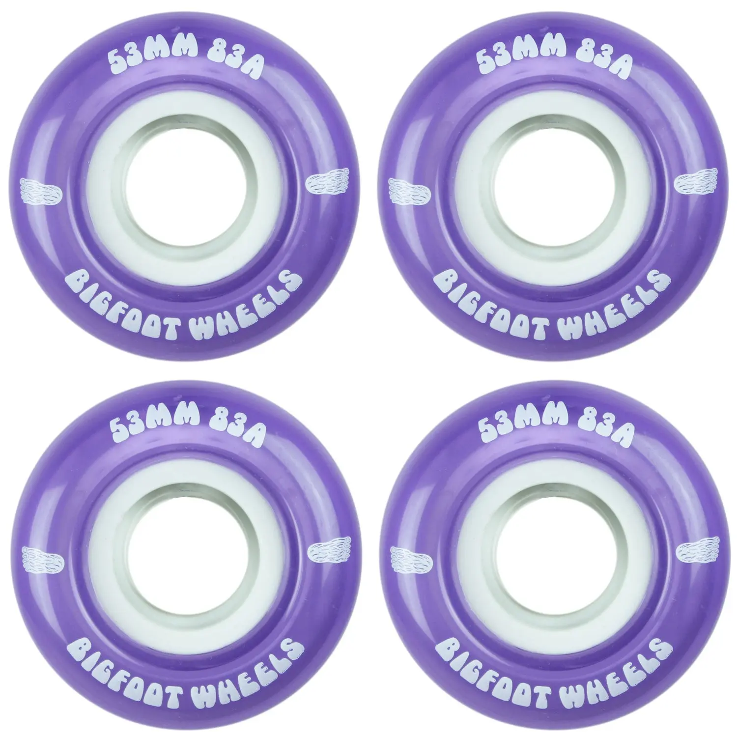 Bigfoot 53mm 83A Soft Cruiser Filmer Wheels Purple (Set of 4)