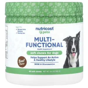 Nutricost Pets, Multi-Functional, For Dogs, Beef, 60 Soft Chews, 6.4 oz (180 g)