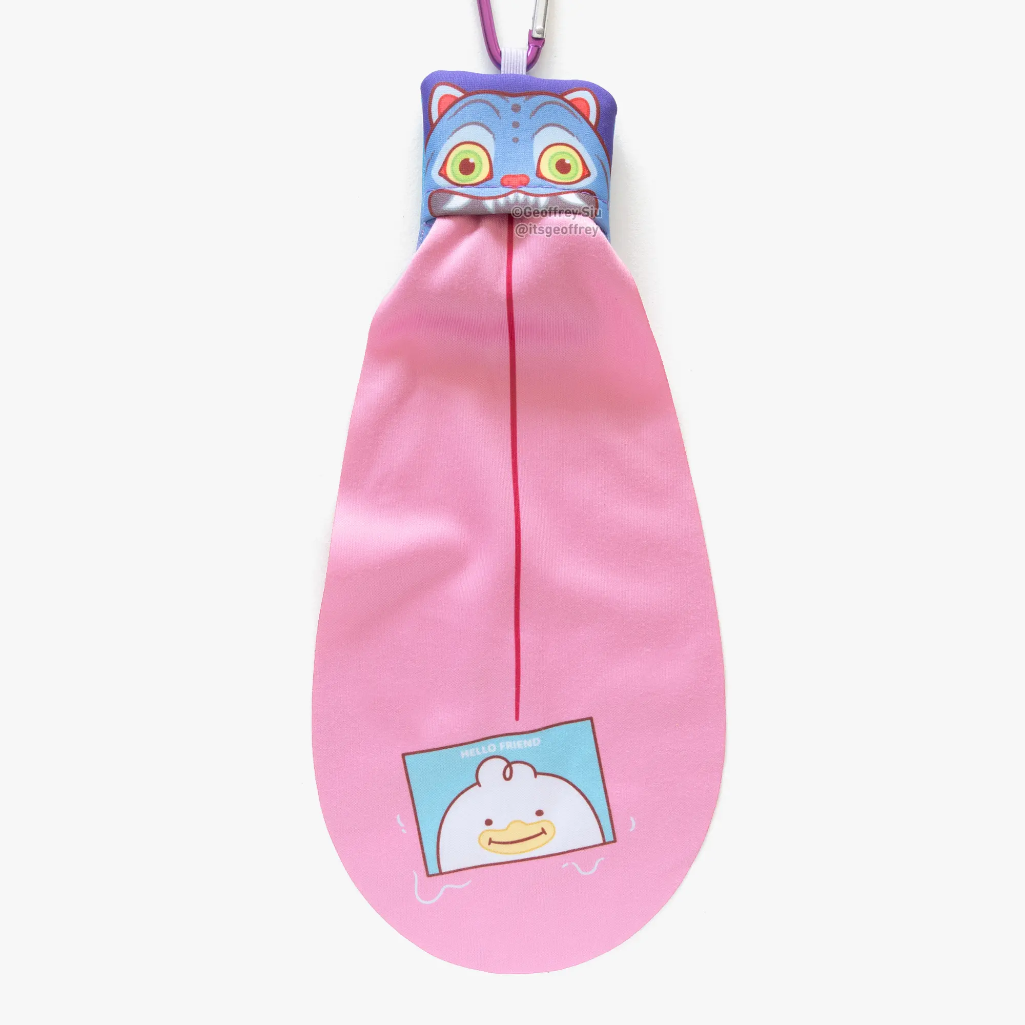 Blue Tiger Microfiber Cloth Keychain Glass/ Screen Cleaner