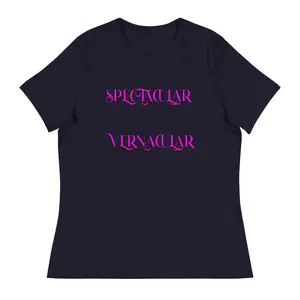 SPECTACULAR VERNACULAR(PINK PRINT),CONCEPT TEES Casual Cotton fascinating Crewneck amaing
