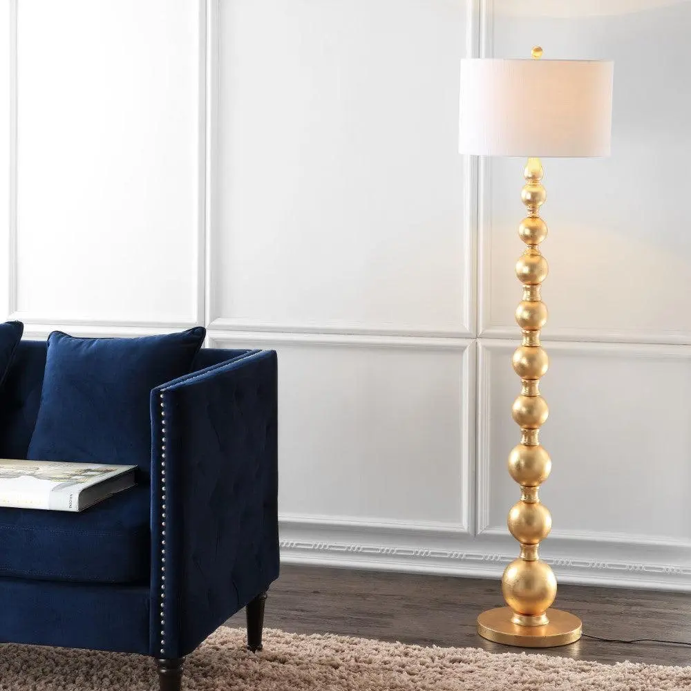 JONATHAN Y Adriana 62.5" Metal LED Modern Floor Lamp with Bases & Shades, Artistic Home Decoration for Indoor Home Improvement Lighting, Home Decoration Lamp