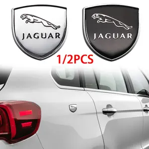 1/2pcs 3D Metal Car Side Fender Trunk Emblem Badge Decoration Stickers For Jaguar XF XJ XE XK F-Pace F-Type X-Type S-Type X-TYPE I-Pace XFR XKR XJL XJS XEL XFL Svr