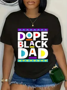 100% Cotton Unisex Dope Black Dad New Dad Fathers Day Gift African American Dad T-Shirt