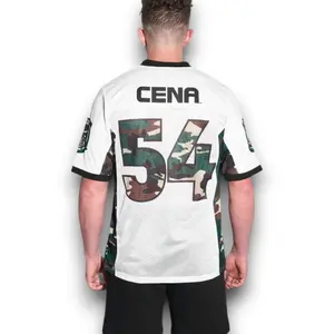 WWE John Cena Chain Gang Camo Football Jersey, Outdoor Sportswear, Gifts for WWE and John Cena Lovers and Fans