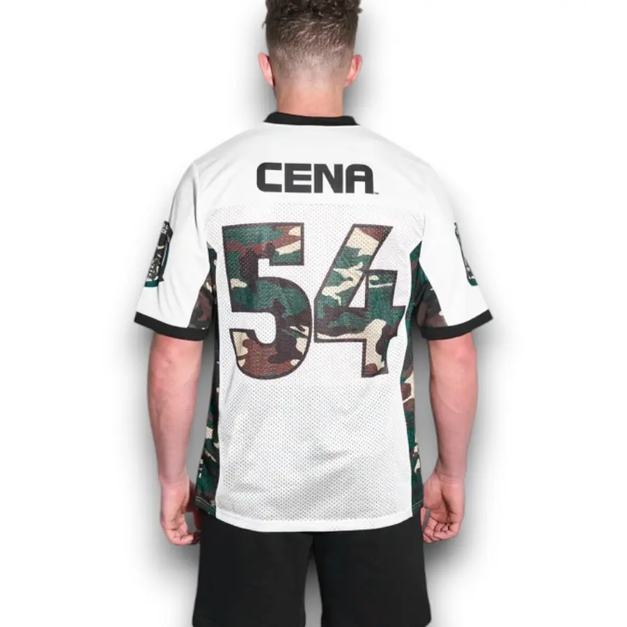 WWE John Cena Chain Gang Camo Football Jersey, Outdoor Sportswear, Gifts for WWE and John Cena Lovers and Fans