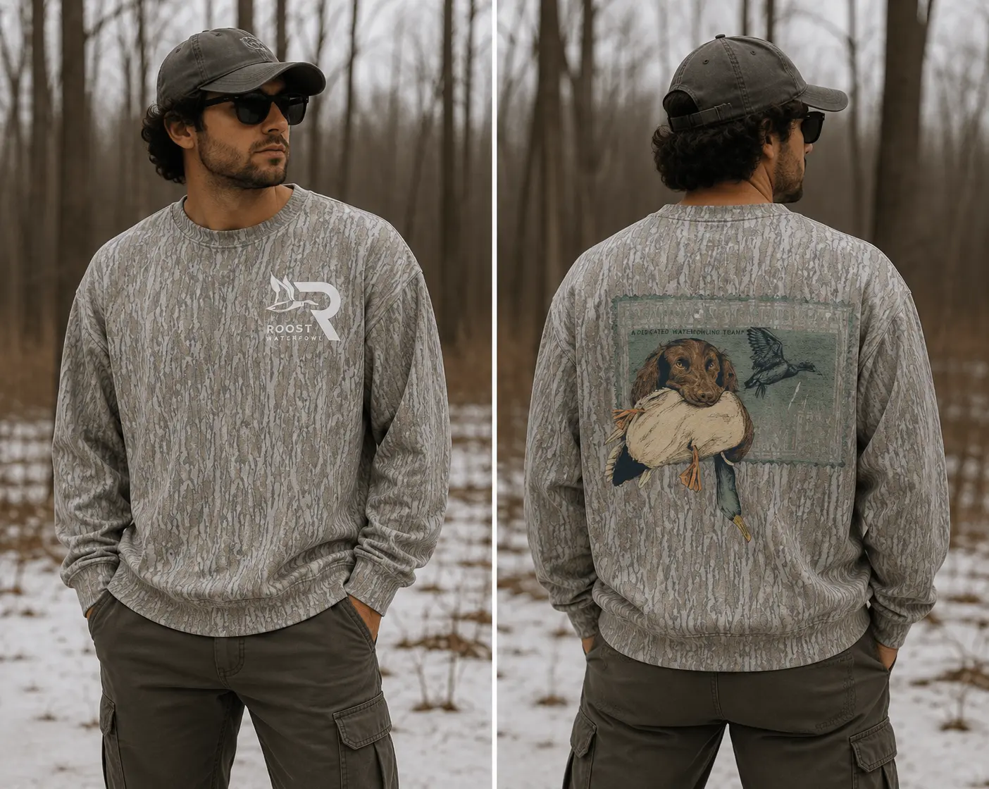 Mossy Oak Original Sweatshirt 3D Bottomland Roost Waterfowl Boykin Stamp Washed Out Camo Print 3D For Men And Women, Style Sweatshirt For Unisex 3D