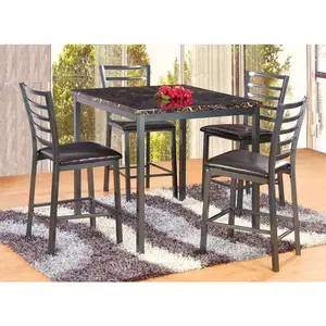 5PC Marble Top counterheight dining set