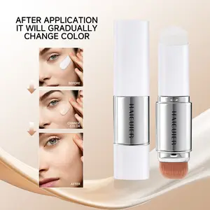 2-In-1 Color Changing Foundation Concealer Stick, Waterproof Sweatproof Long-Lasting, Gentle Skincare, Travel Size, Light