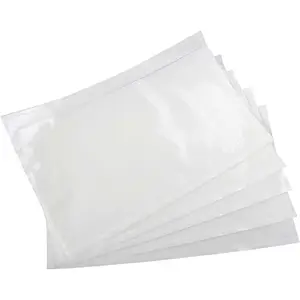 Clear 7.5'' x 5.5'' Packing List Envelopes, Adhesive Shipping Label Pouches/Sleeves (50 Pack)