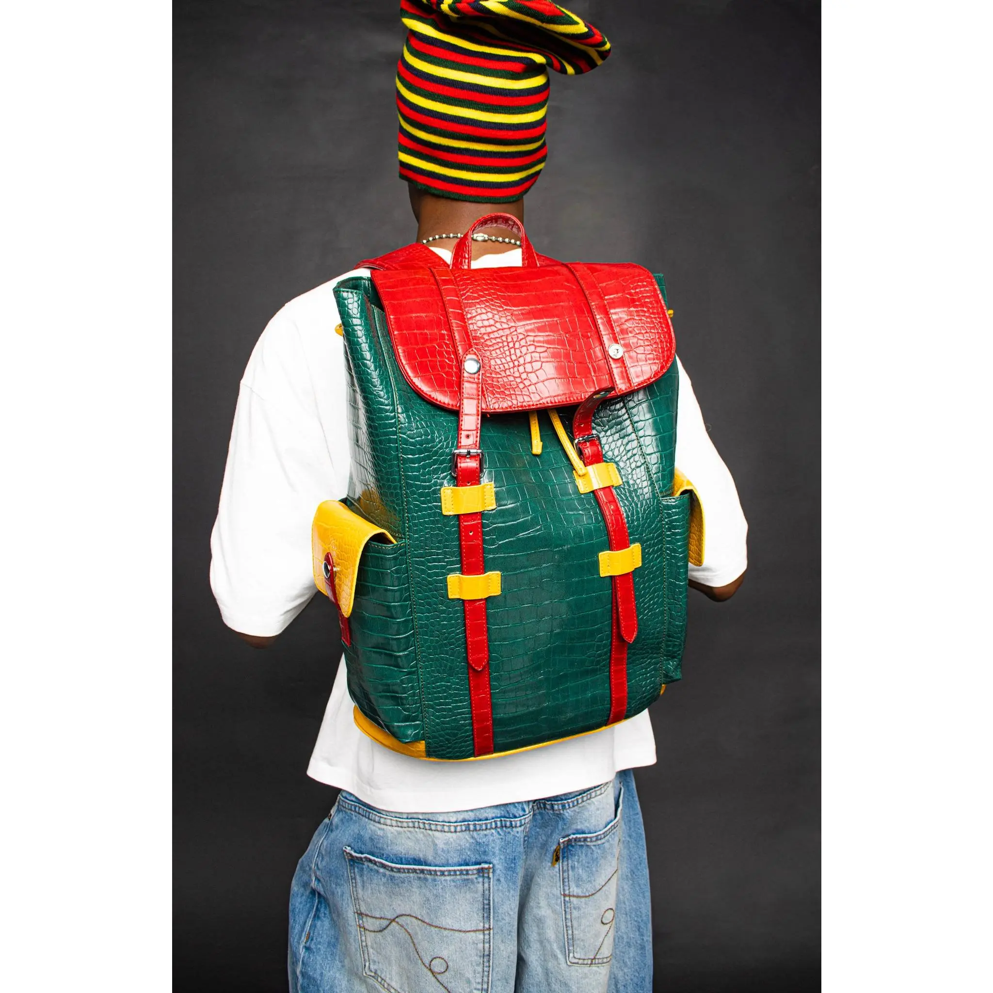 RASTA CROC TRAVEL BACKPACK