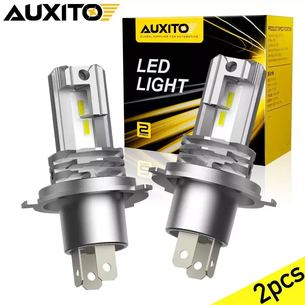 AUXITO Combo 2 H4 9003 LED Headlight Kit Bulbs High Low Beam Super White 10000LM AUXITO Combo 2 H4 9003 LED Headlight Kit Bulbs High Low Beam Super White 10000LM
