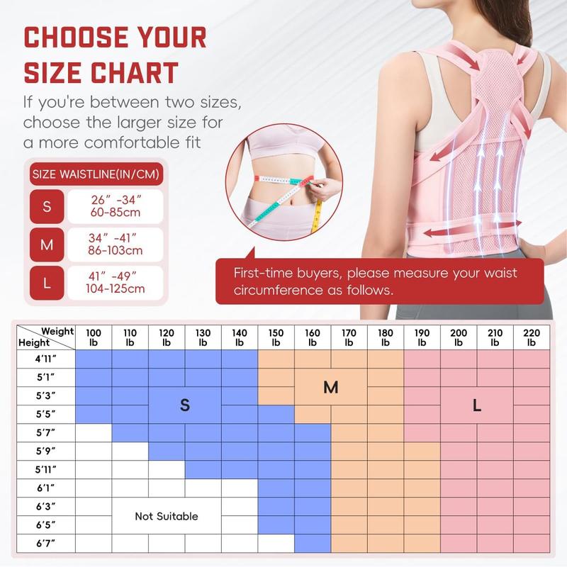 Back Brace Posture Corrector for Women and Men, Shoulder Straightener, Adjustable Full Back Support, Upper and Lower Back Pain Relief - Scoliosis, Hunchback, Hump, Thoracic, Spine Corrector