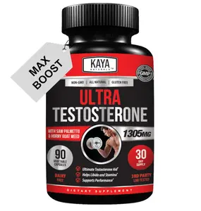 BIG SALE 2026!!!  Kaya Naturals Ultra Testosterone - Men's Testosterone Booster with Tongkat Ali, Horny Goat Weed, Tribulus - Natural Workout Supplement for Energy, Stamina, and Strength Booster - 90 Count