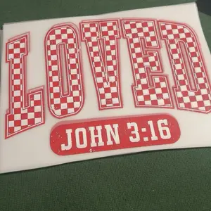 CandleMeEssentials DTF Transfers John 3:16 Design for Custom T-Shirts and Apparel Loved Graphic