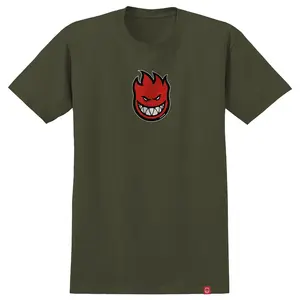 Spitfire Wheels Shirt Bighead Mid Fill Military Green/Red/Black/White