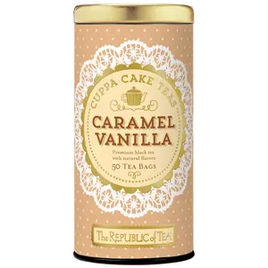 The Republic of Tea Caramel Vanilla Cuppa Cake Tea, 50 Tea Bags, Blended Fine Black Tea, Gluten-Free
