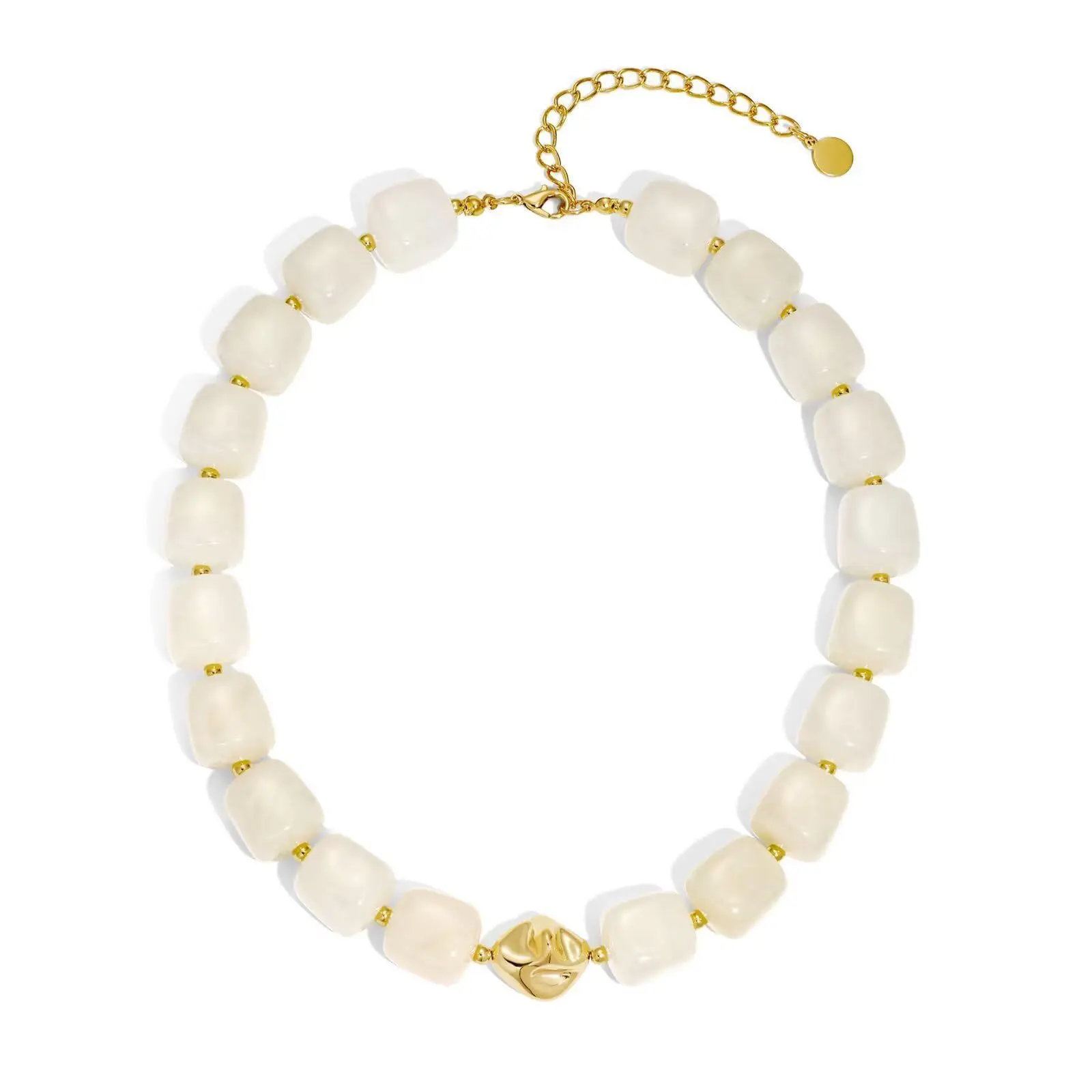 Women's Colored Chunky Chain Necklace - Large Beads Jewelry, Multicolor Statement Accessory for Summer Vacation, Casual Daily Party (Sports & Outdoor Style Accent), Colored Necklaces, Classic Statement Necklace,back to school,back to school haul