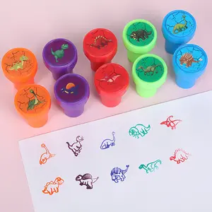 10pcs Dinosaur Stamps Set, Perfect for Art Creation DIY Crafts Birthday Parties Back-To-School Baby Shower Favors Suitable for Boys Girls