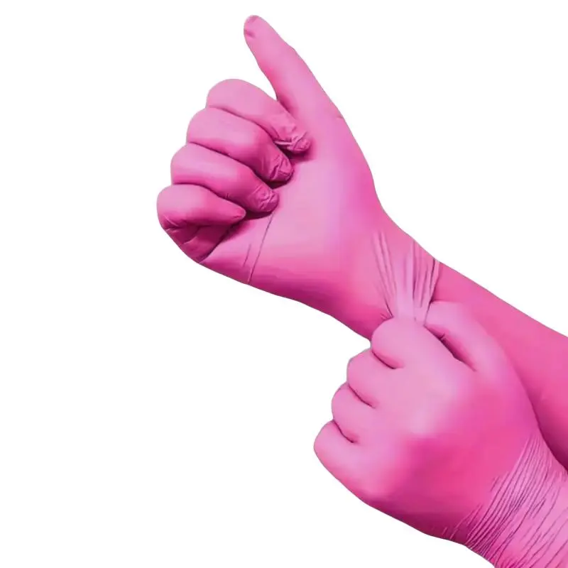 Nitrile Disposable Gloves, Waterproof Household Cleaning Gloves, Unisex Sizes, Ideal for Kitchen & Nail Salon Use, Gloves for Work, 20/50pcs