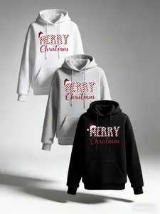 Wrangling Mama Hoodie,Women's Trendy Hooded Sweatshirt with Christmas Letter Print, Long Sleeve Pullover with Pocket