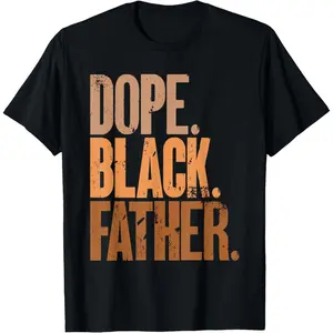 100% Cotton Men Gifts Black Dad Dope Black Father Fathers Day T-Shirt Golf Gift T-Shirt For Men And Women