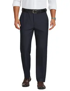 COOFANDY Mens Dress Pants Classic Fit Flat Front Suit Pants Expandable Waist Straight Dress Slacks