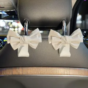 Bowknot Design Car Seat Back Hook, Car Seat Decorative, Multifunctional Car Seat Back Hanger, Car Backseat Organizer, Car Storage Organizers, Universal Car Interior Accessories for Car Storage & Tidying