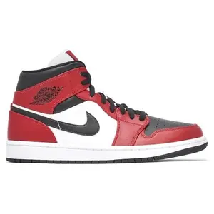 Nike Air Jordan 1 Mid Chicago Toe 554724-069 Men's Fashion Sneaker New