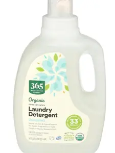 365 by Whole Foods Market, Organic Concentrated Laundry Detergent, Unscented, 33 HE Loads, 50 Fl Oz