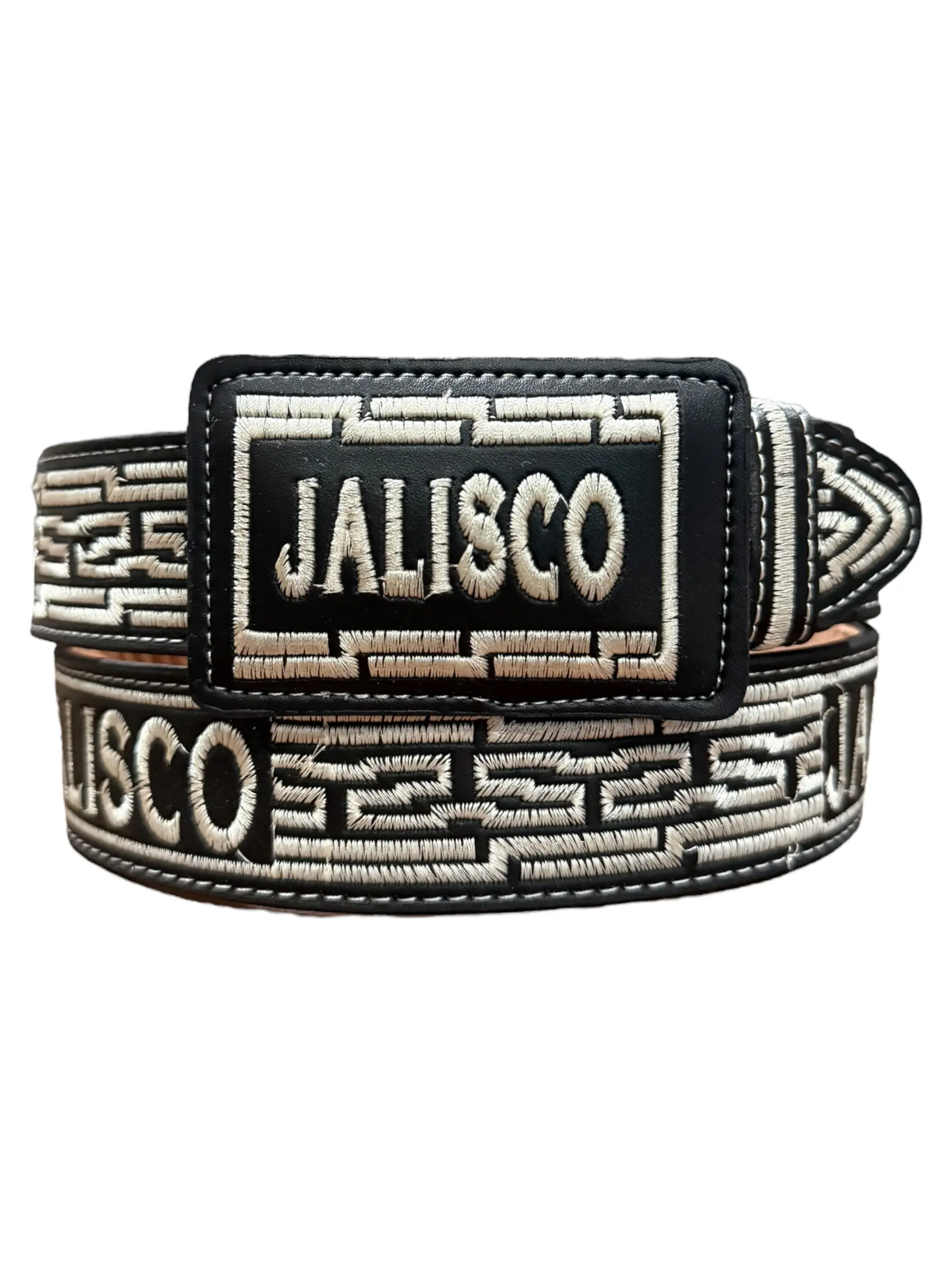 Cinto Vaquero Bordado de Piel Jalisco Western Style Embroidered Leather Belt